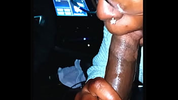 Darkchocolatebarbie tried to make me cum twice in the car