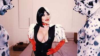 Dalmations fuck cruella doggy style with savanah storm