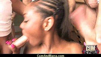 Nice Ebony Blowjob Group Sex 18 thumbnail