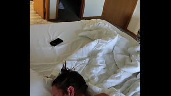 Licking and bending over milf pov