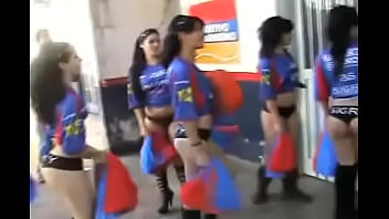 South american cheerleaders with no miniskirts they dance in their tight thong knickers