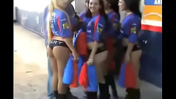 South american cheerleaders with no miniskirts they dance in their tight thong knickers
