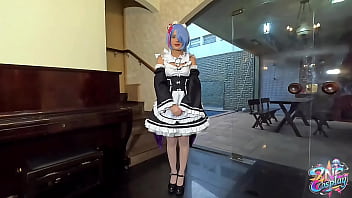 Zne cosplay rem from zero ft waifus juice & qrozne free scene