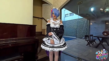 Zne cosplay rem from zero ft waifus juice & qrozne free scene