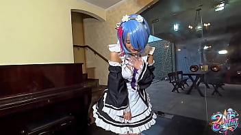 Zne cosplay rem from zero ft waifus juice & qrozne free scene