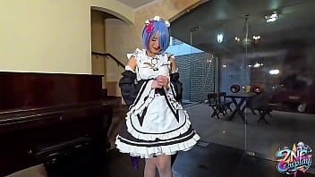 Zne cosplay rem from zero ft waifus juice & qrozne free scene