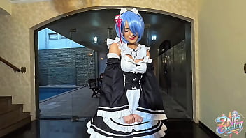 Zne cosplay rem from zero ft waifus juice & qrozne free scene