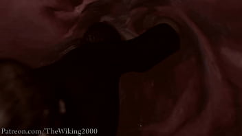 Skinny giantess eats two in the jungle