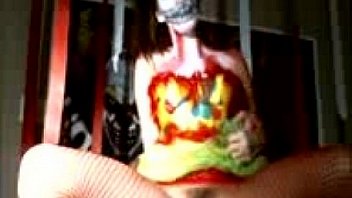 Shaye halloween clown teen masturbation
