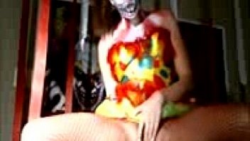 Shaye halloween clown teen masturbation