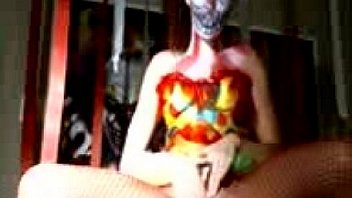 Shaye halloween clown teen masturbation