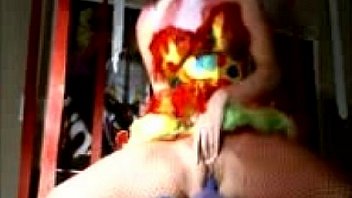 Shaye halloween clown teen masturbation