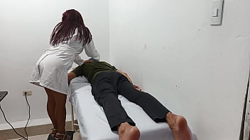 Doctor fox tail fucks herself with a dildo