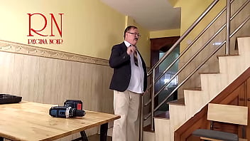 Cheating housewife plumber and cuckold husband at the kitchen scene 2