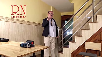 Cheating housewife plumber and cuckold husband at the kitchen scene 2