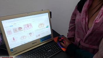 Aula de anatomia e punheta sexo com madrasta de peitos naturais milf