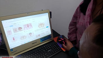 Aula de anatomia e punheta sexo com madrasta de peitos naturais milf