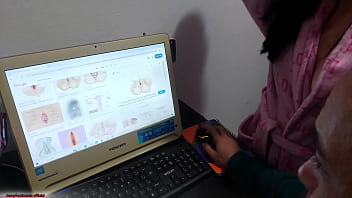 Aula de anatomia e punheta sexo com madrasta de peitos naturais milf