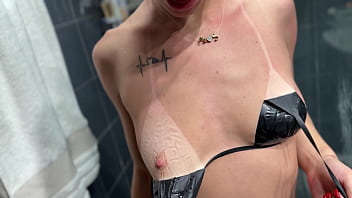 Retirando as fitas do bronze e tomando um banho gostoso