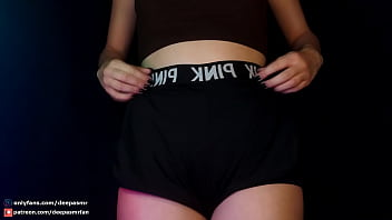 Asmr girl sneezes her ass in sexy shorts