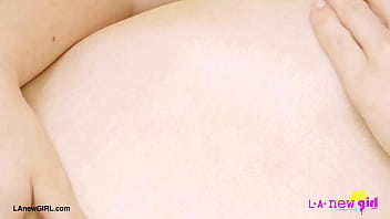 Show stopping brunette stunner naked close up