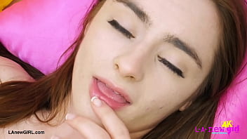 Show stopping brunette stunner naked close up