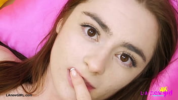 Show stopping brunette stunner naked close up