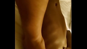 Black girl body rubbing for camera