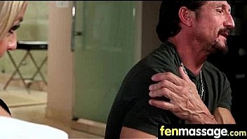 Massage girl sucks the tip for a tip 23