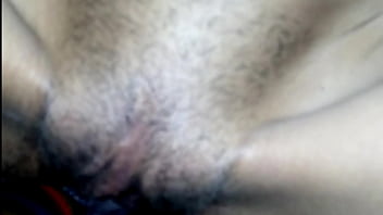 Woman's boyfriend ejaculates on the buttocks of a latin brunette