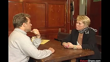 Horny Blonde Mature Remove Undies For This Man And Spreads Legs To Welcome His Dick thumbnail