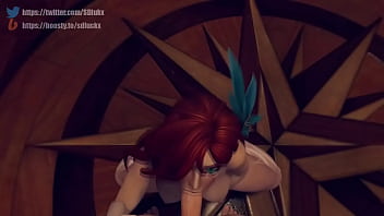 Windranger deepthroating and making a handjob