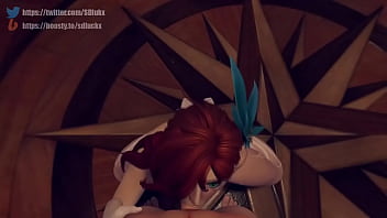 Windranger deepthroating and making a handjob