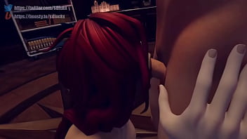 Windranger deepthroating and making a handjob