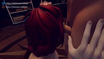 Windranger deepthroating and making a handjob Windranger deepthroating and making a handjob