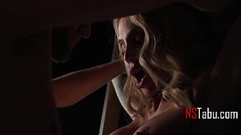 Tied up blonde milf is balls deep into bdsm