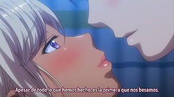 Rubia con pechos enormes y bronceada lo hace con su compañero gordito