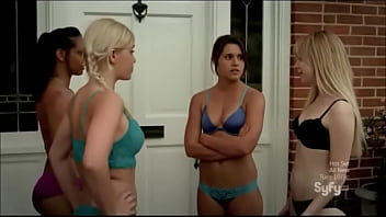 Actresses go outdoors in their underwear for a dare euf