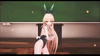 Blue archive asuma toki hentai sex & dance bunny style playboy mmd 3d soft green clothes clip