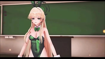 Blue Archive Asuma Toki Hentai Sex & Dance Bunny Style Playboy Mmd 3d Soft Green Clothes Clip thumbnail