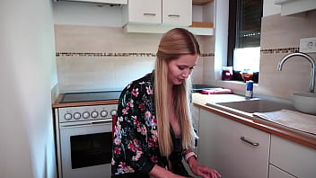 She got bored and started undressing in front of the window