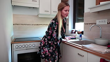 She got bored and started undressing in front of the window