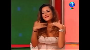 Hot argentine karina jelinek shows a number of upskirt oops moments on live television