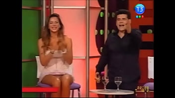 Hot argentine karina jelinek shows a number of upskirt oops moments on live television