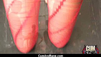 Interracial black slut hardcore group facial 26