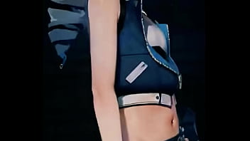 A silver haired genshin girl shows off her daring style every detail of her outfit glowing with bold energy beneath her confident pose lies a secret power waiting to be revealed… bio link waiting