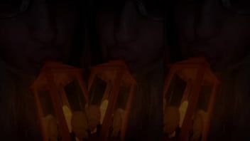 Crossdressing in front of mirror