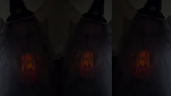 Crossdressing in front of mirror