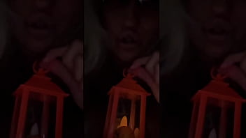 Crossdressing in front of mirror