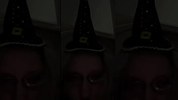 Crossdressing in front of mirror